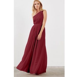 Weddington Way Savannah Cabernet bridesmaid dress